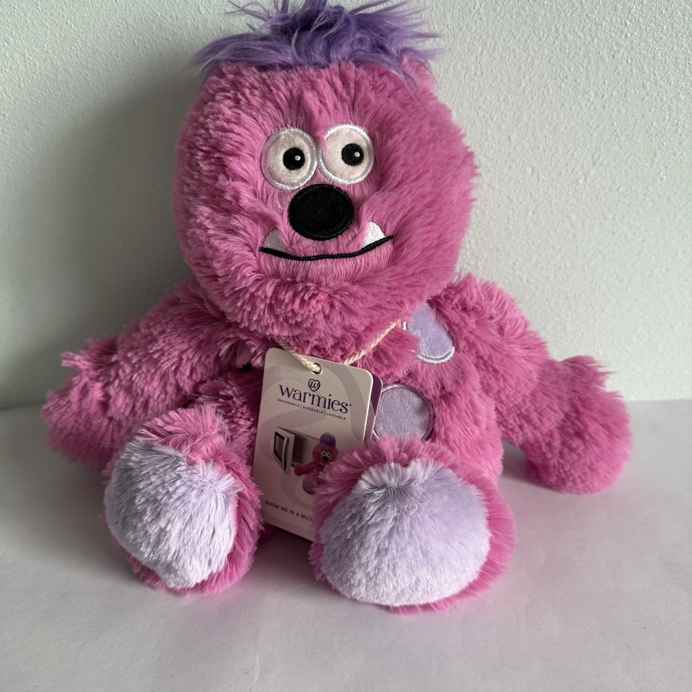 Warmies Pink Monster Microwavable Plush Scented‎ Lavender Heating Pad NWT